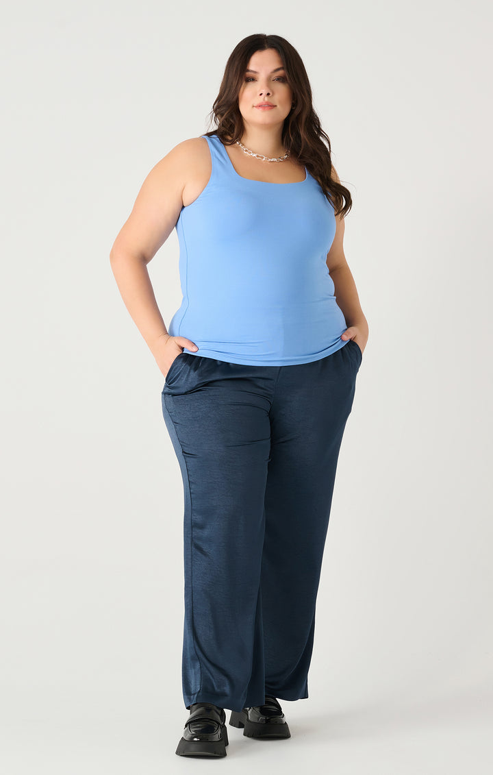 Dex Square Neck Tank Top - Ocean