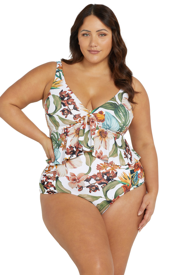 Into The Saltu Chagall Multi Cup Midriff Bikini Top