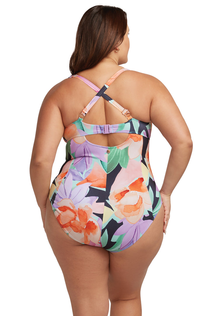 Natare Flo Turner Chlorine Resistant One-Piece Swimsuit - Size 16