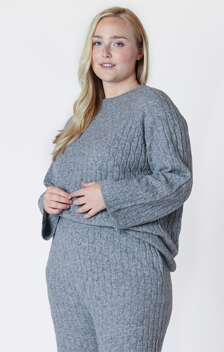 Dex Long Sleeve Cable Knit Sweater