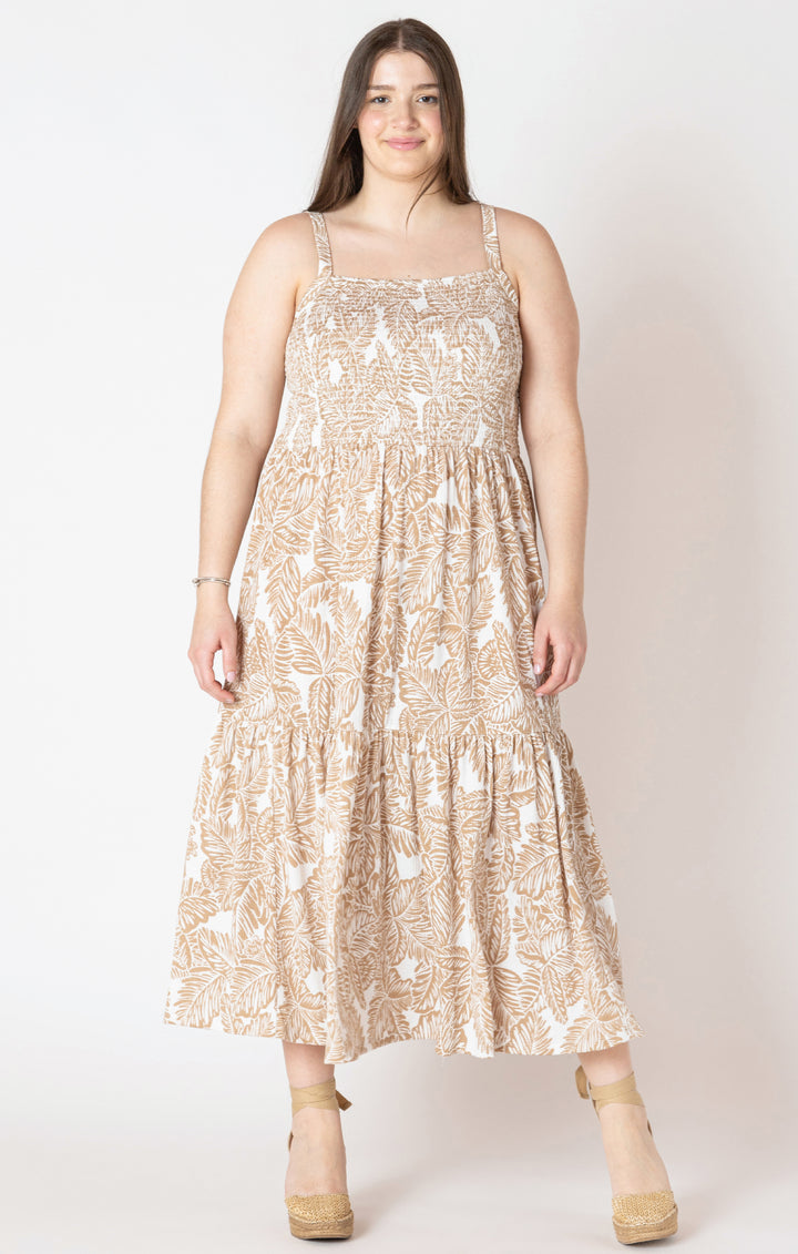 Dex Sleeveless Smocked Midi Dress