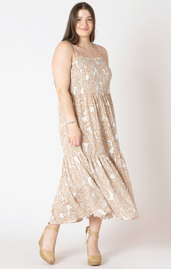 Dex Sleeveless Smocked Midi Dress