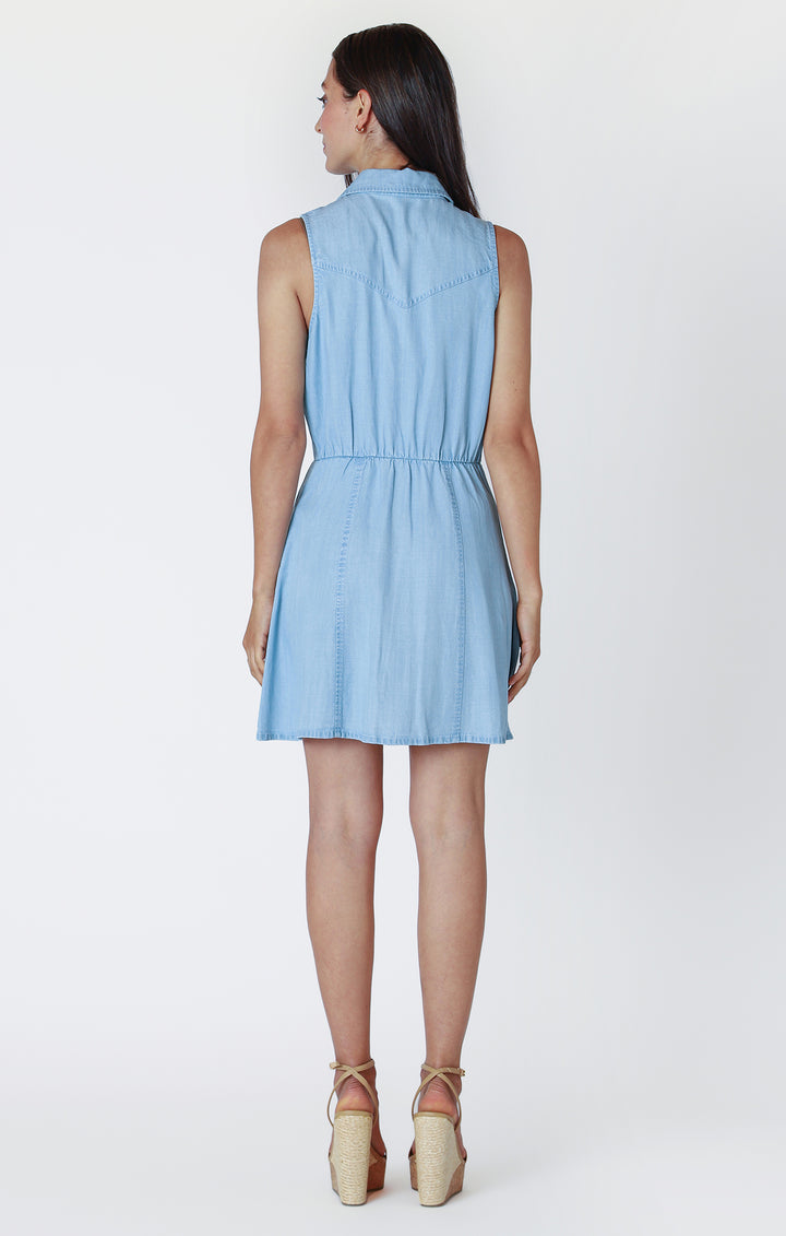 Sleeveless Tencel Utility Dress