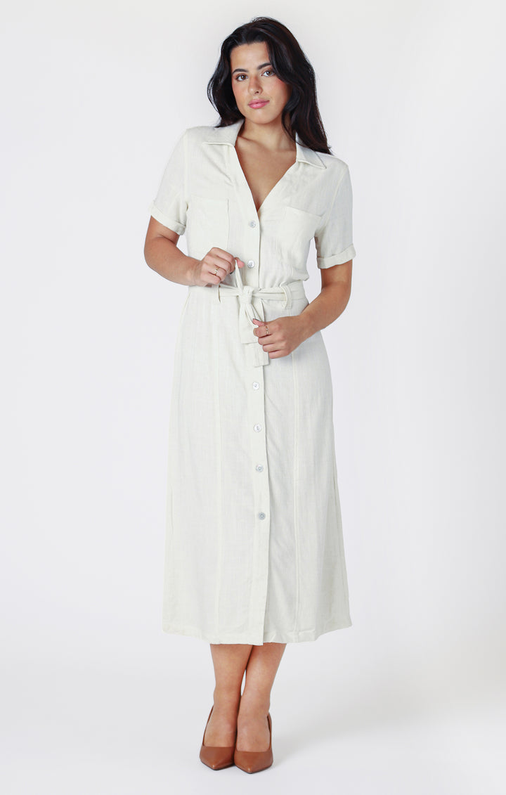 Utility Short Sleeve Shirt Dress