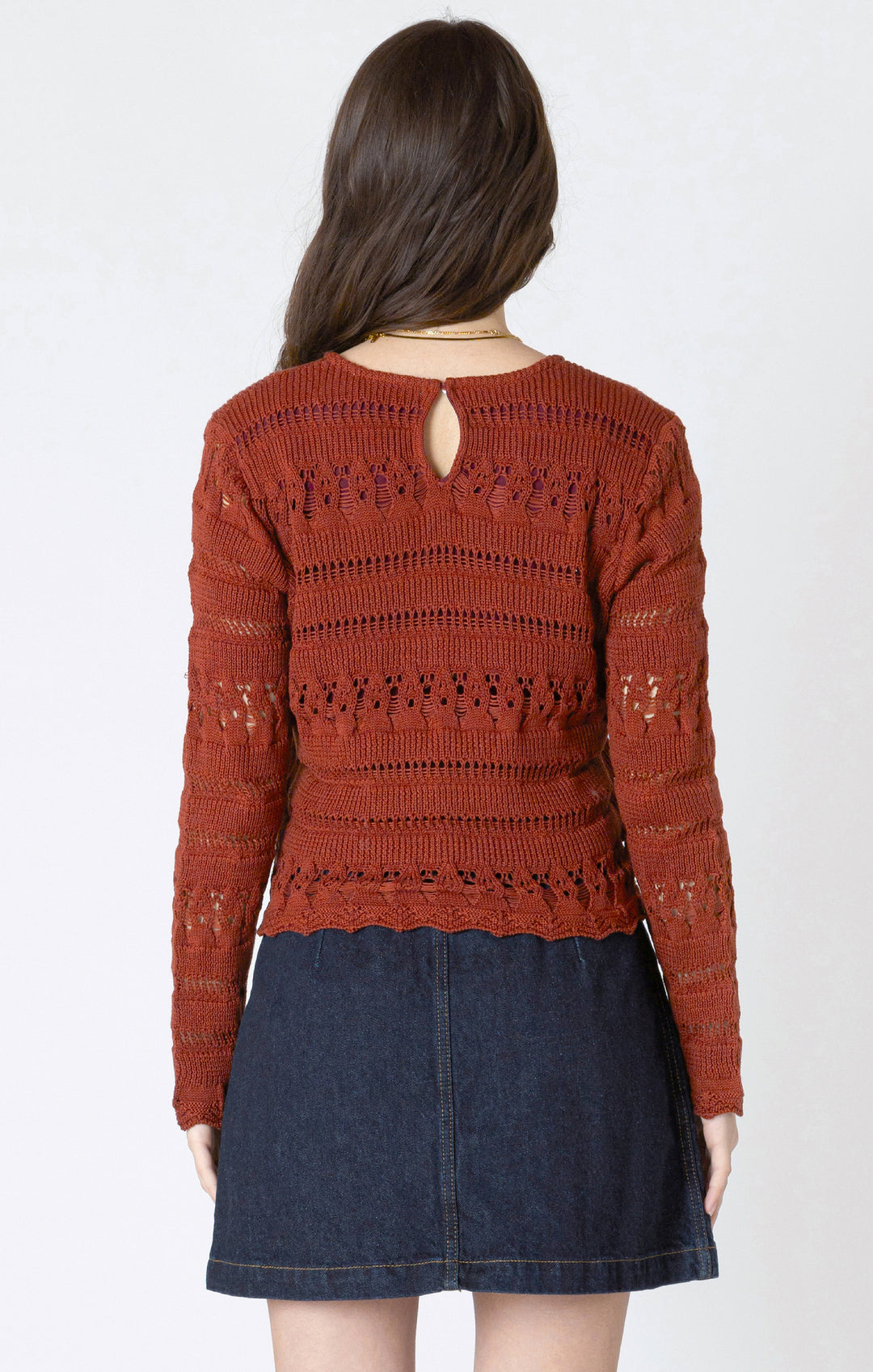 Dex Scallop Hem Crochet Top