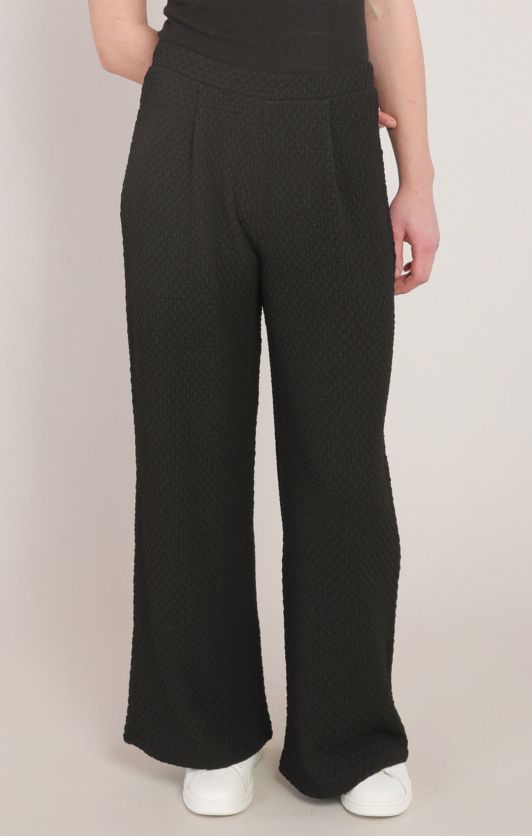 Textured Wide Leg Pants
