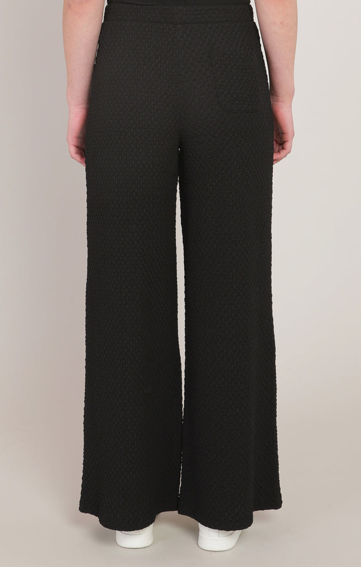 Textured Wide Leg Pants
