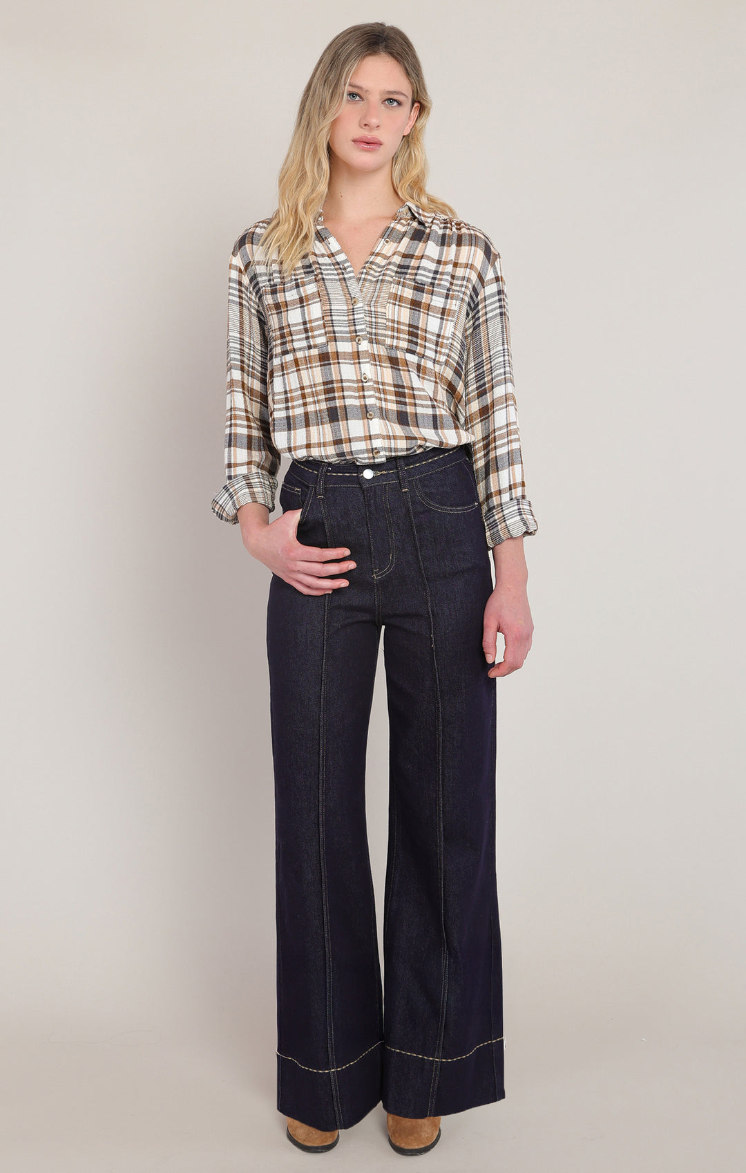 Long Sleeve Plaid Shirt