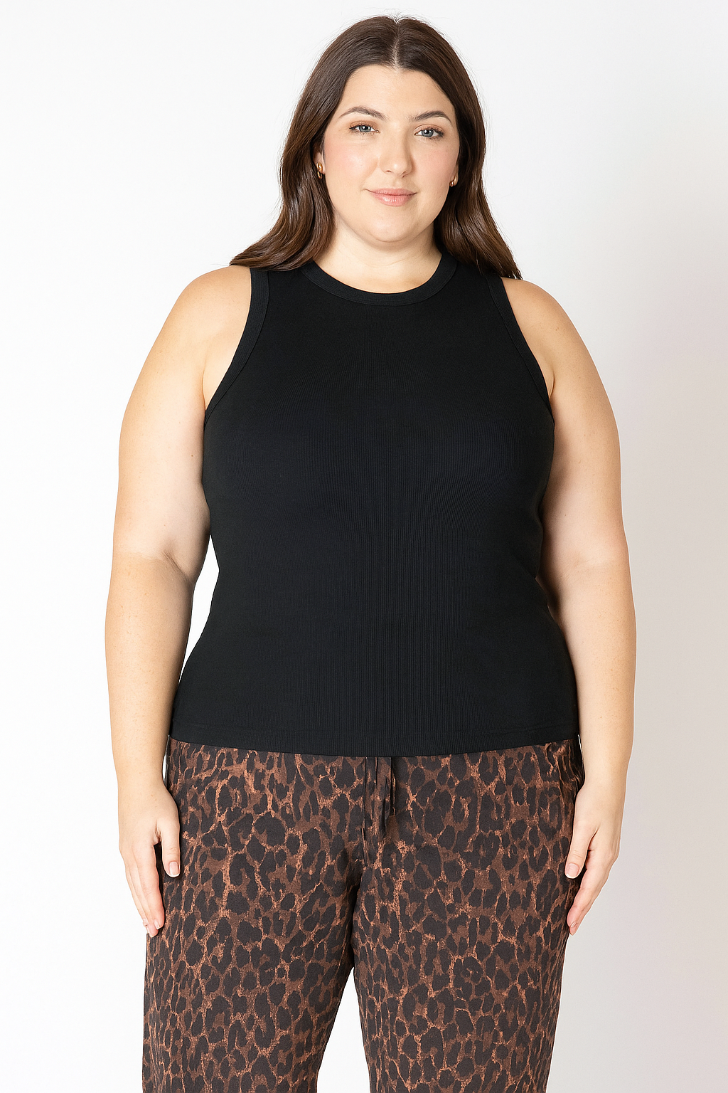 Dex Ribbed Tank - Black