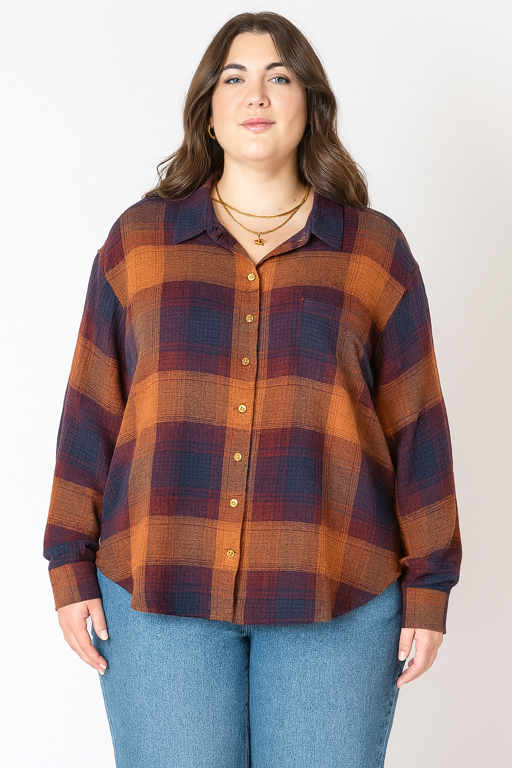 Textured Plaid Shirt
