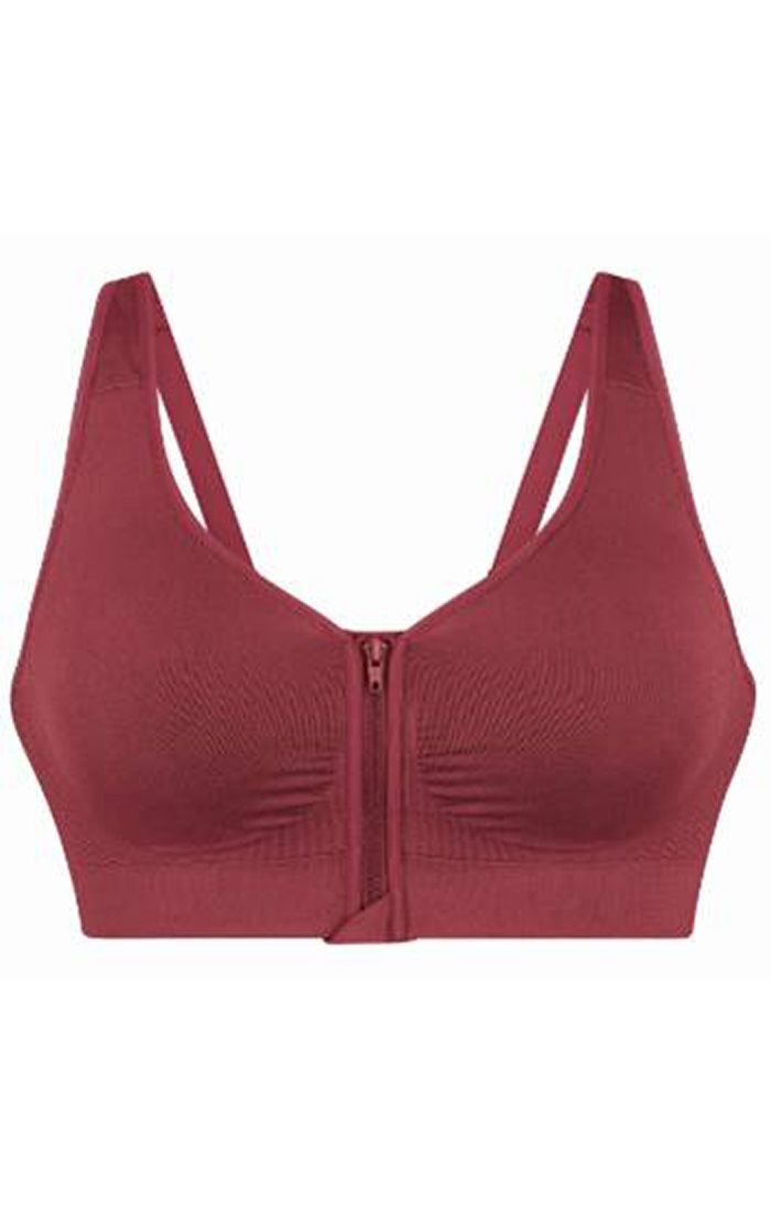 Lynn Mastectomy Zip Front - Rose Wine