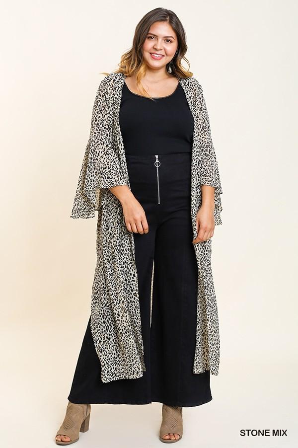 Animal Print Kimono