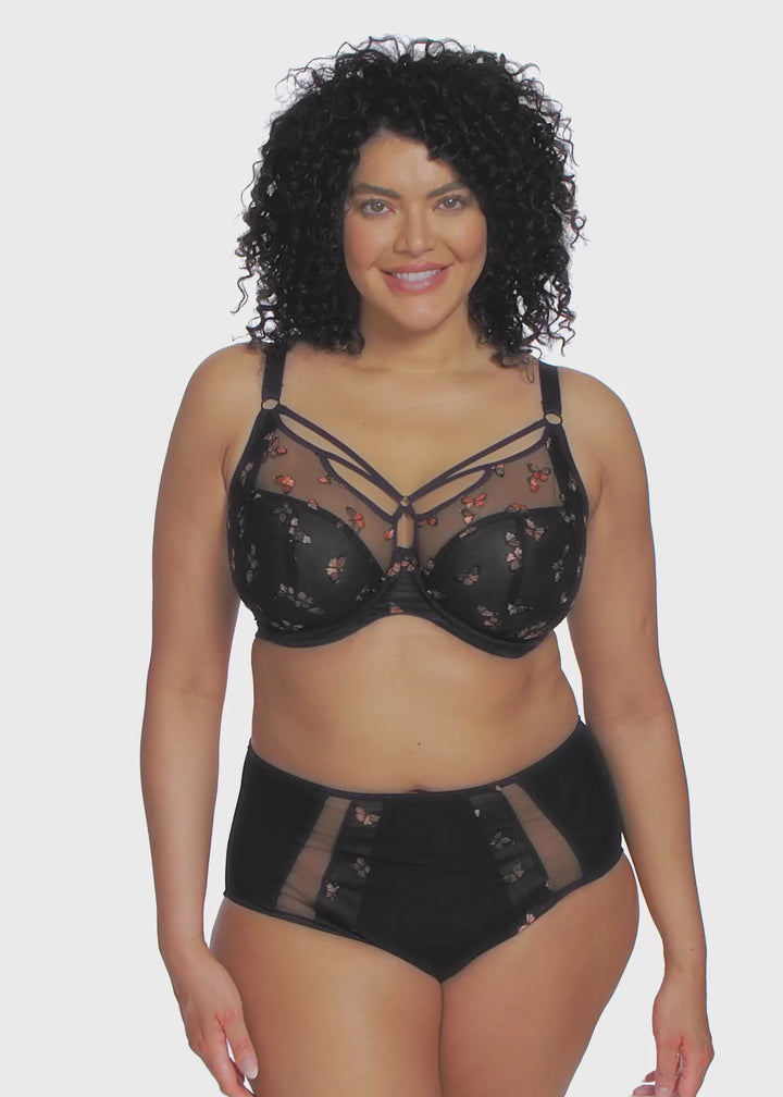 Sachi Underwire Plunge Bra - Butterfly