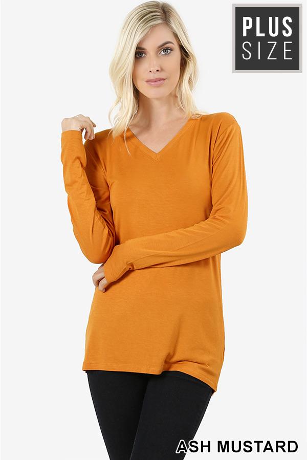 V-Neck Long Sleeve Tee