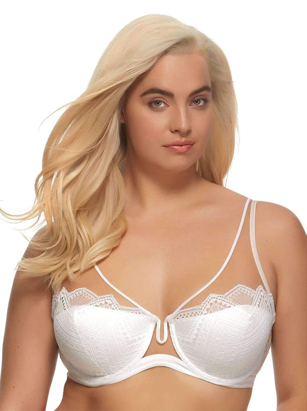 Stunning Contour Underwire Plunge Bra - White