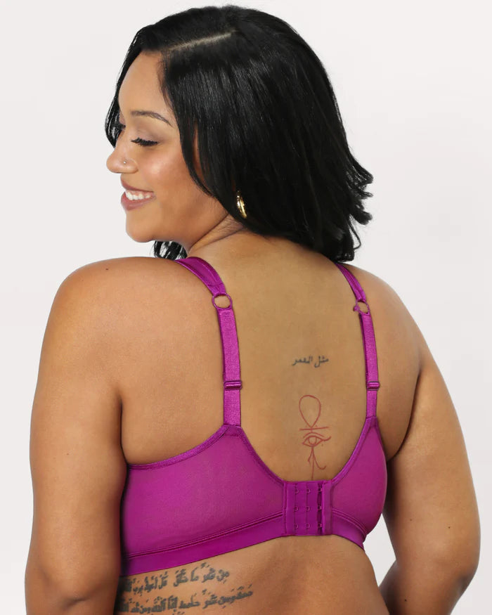 Sheer Mesh Bralette - Cosmo Pink - Size 2 X