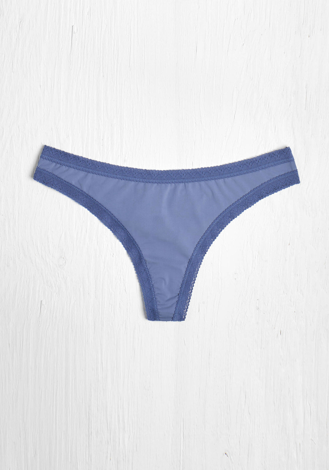 Blush Micro Lace Trim Thong