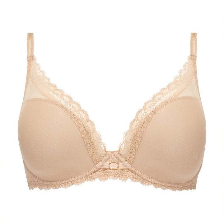 Allure Plunge T-shirt Bra - Latte - Size D 34