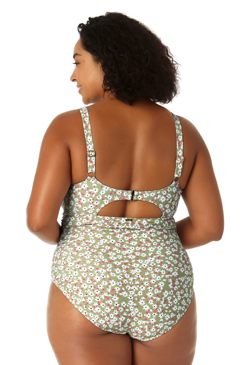 Swimwear Plus Size One Piece Sheer Essentials Lingerie