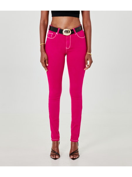 Blair Mid-Rise Skinny Jeans - Orchid Flower