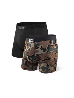 🇨🇦 Saxx Vibe 2 Pack - Black / Wood Camo