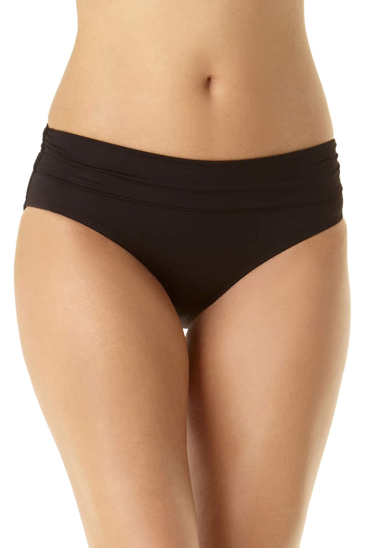 Convertible Hi Waist Shirred Bottom - Black