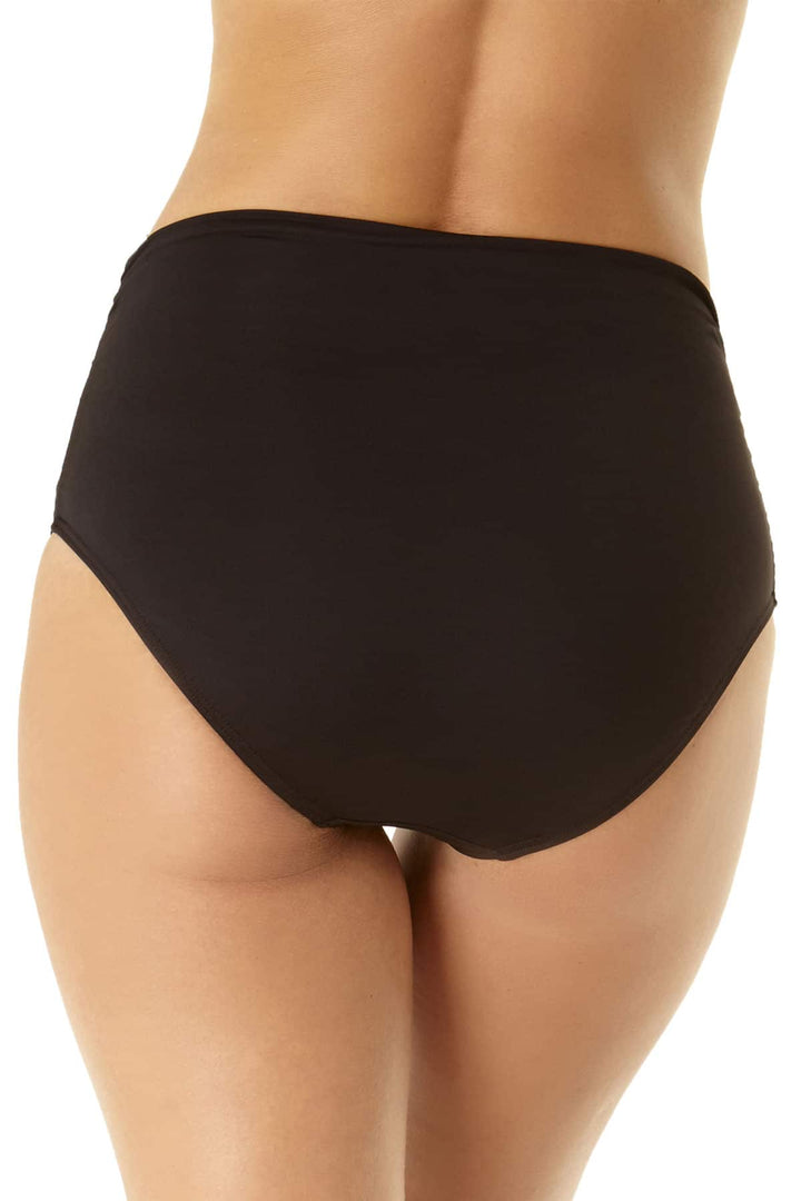 Convertible Hi Waist Shirred Bottom - Black
