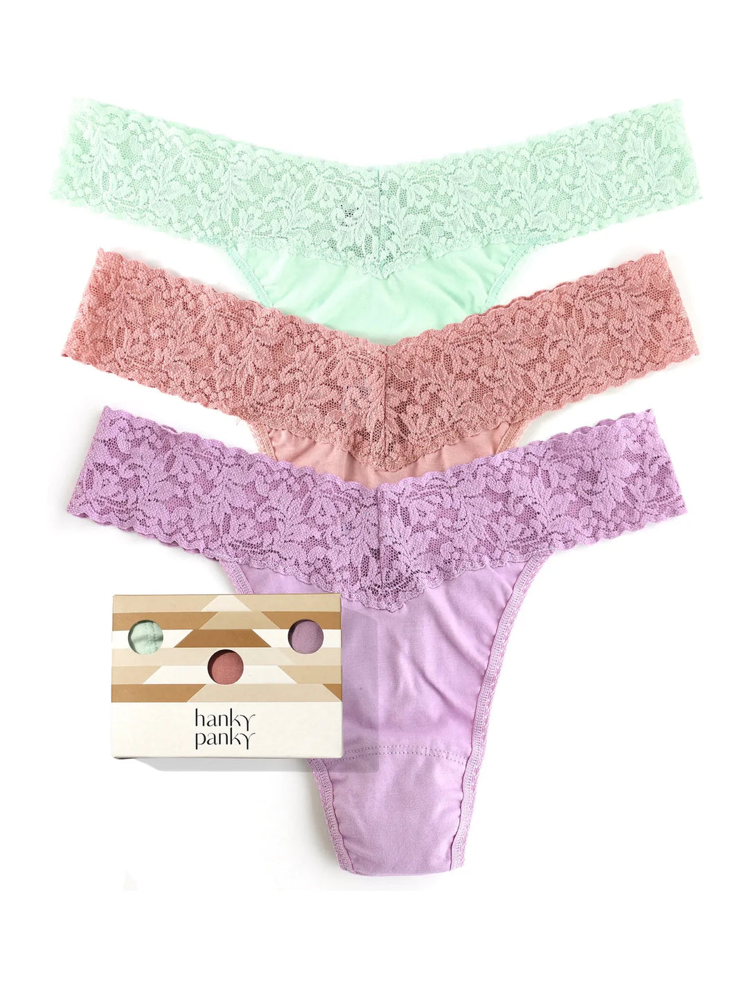 Hanky Panky 3 Pack SUPIMA® Cotton Original Rise Thongs – Sheer Essentials  Lingerie & Swimwear