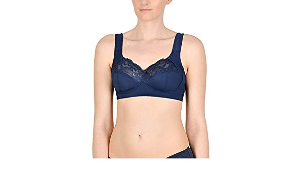 Naturana Non Wired T-Shirt Bra. Soft, Flexible Padded Cup. 28AA - 42D.  White