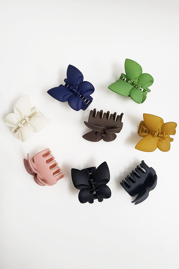 Matte Color Butterfly Hair Claw Clip