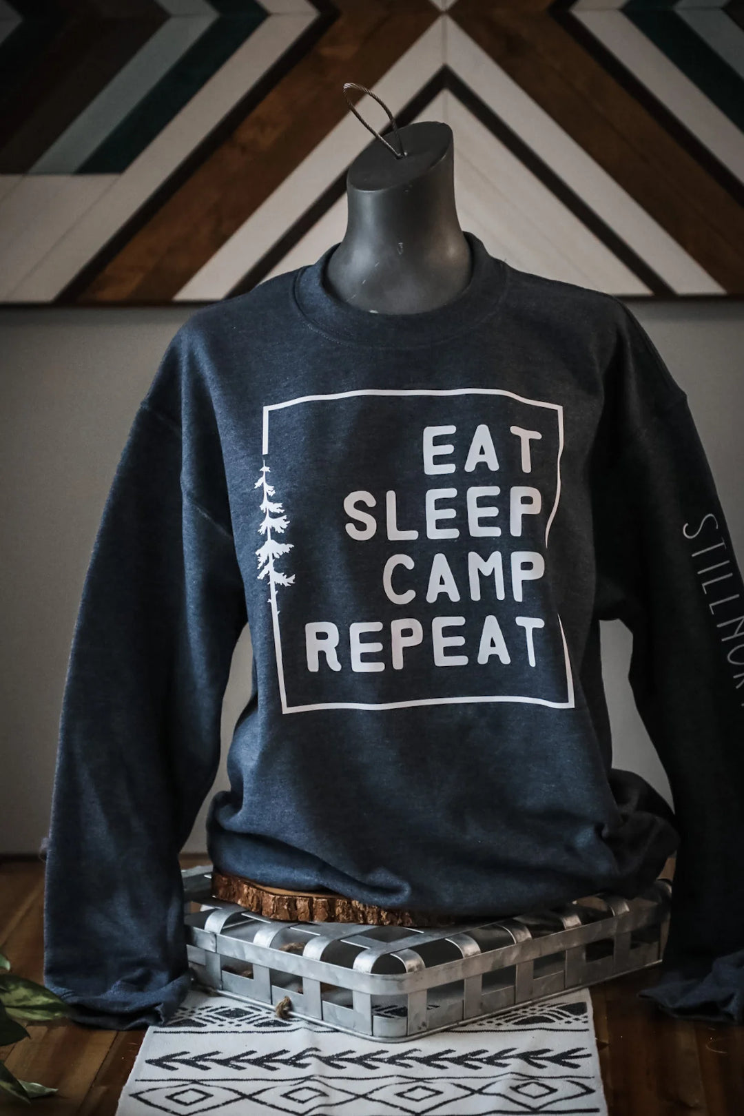 Eat * Sleep * Camp * Repeat Crew Neck
