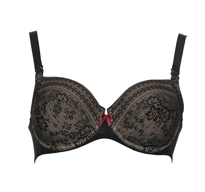 FLEUR - Underwire Nursing Bra - Black - Sheer Essentials Lingerie & Swim