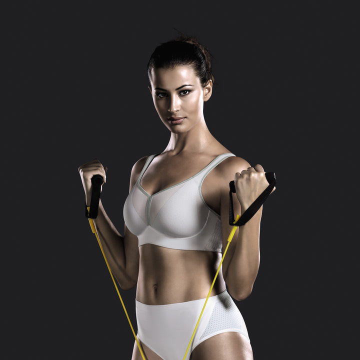 Air Control Sports Bra - DeltaPad - White - Sheer Essentials Lingerie & Swim