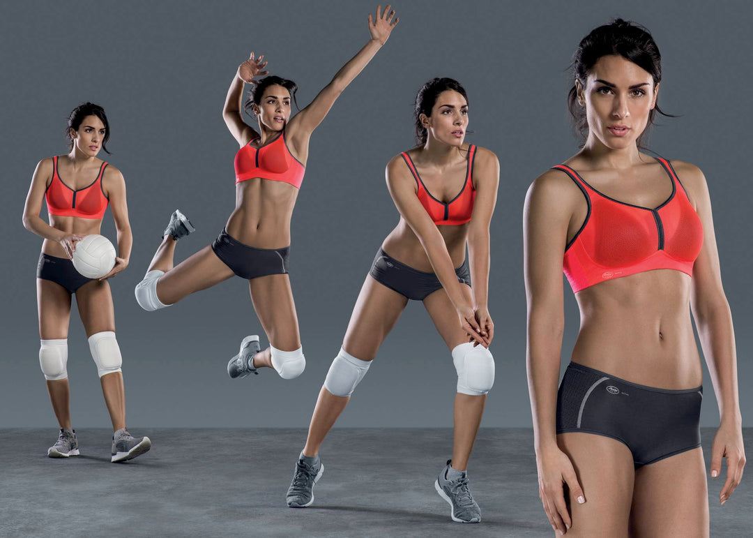 Air Control Sports Bra - DeltaPad - Coral – Sheer Essentials