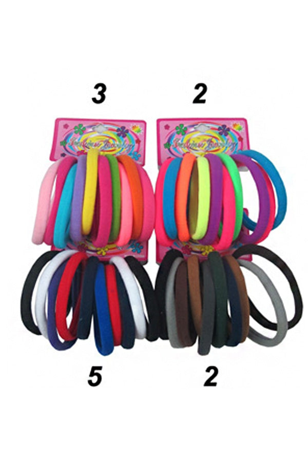 Multicolor No-Metal Elastic Hair Tie