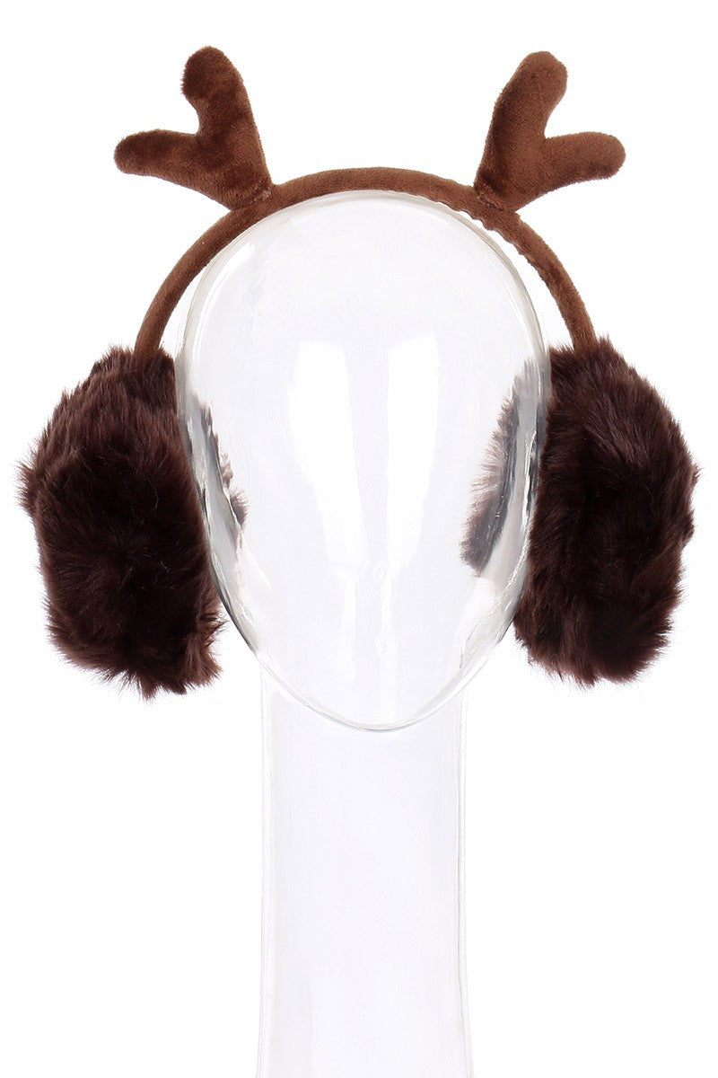 Reindeer Ear Soft Fur Earmuffs