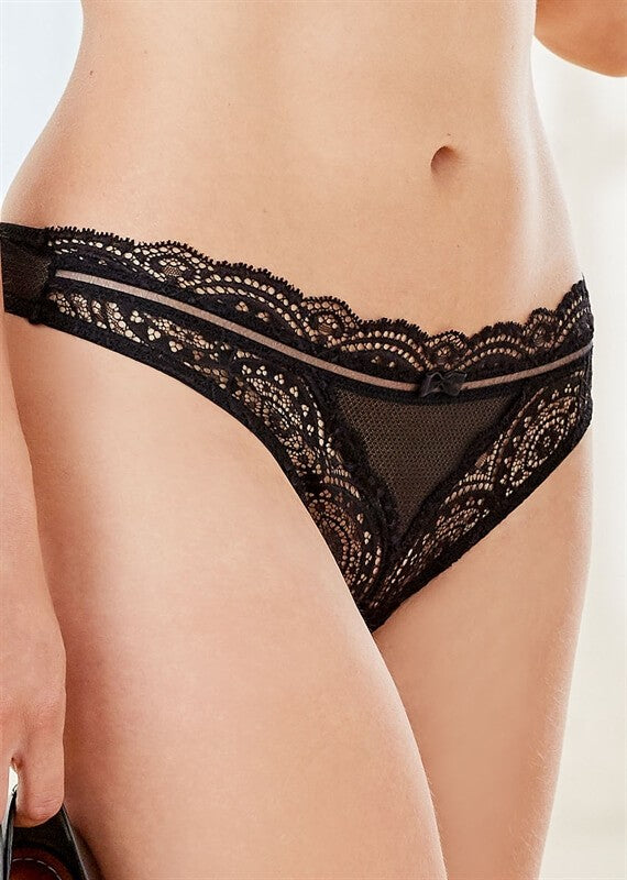 Sheer Lace Thong - Sheer Essentials Lingerie & Swim