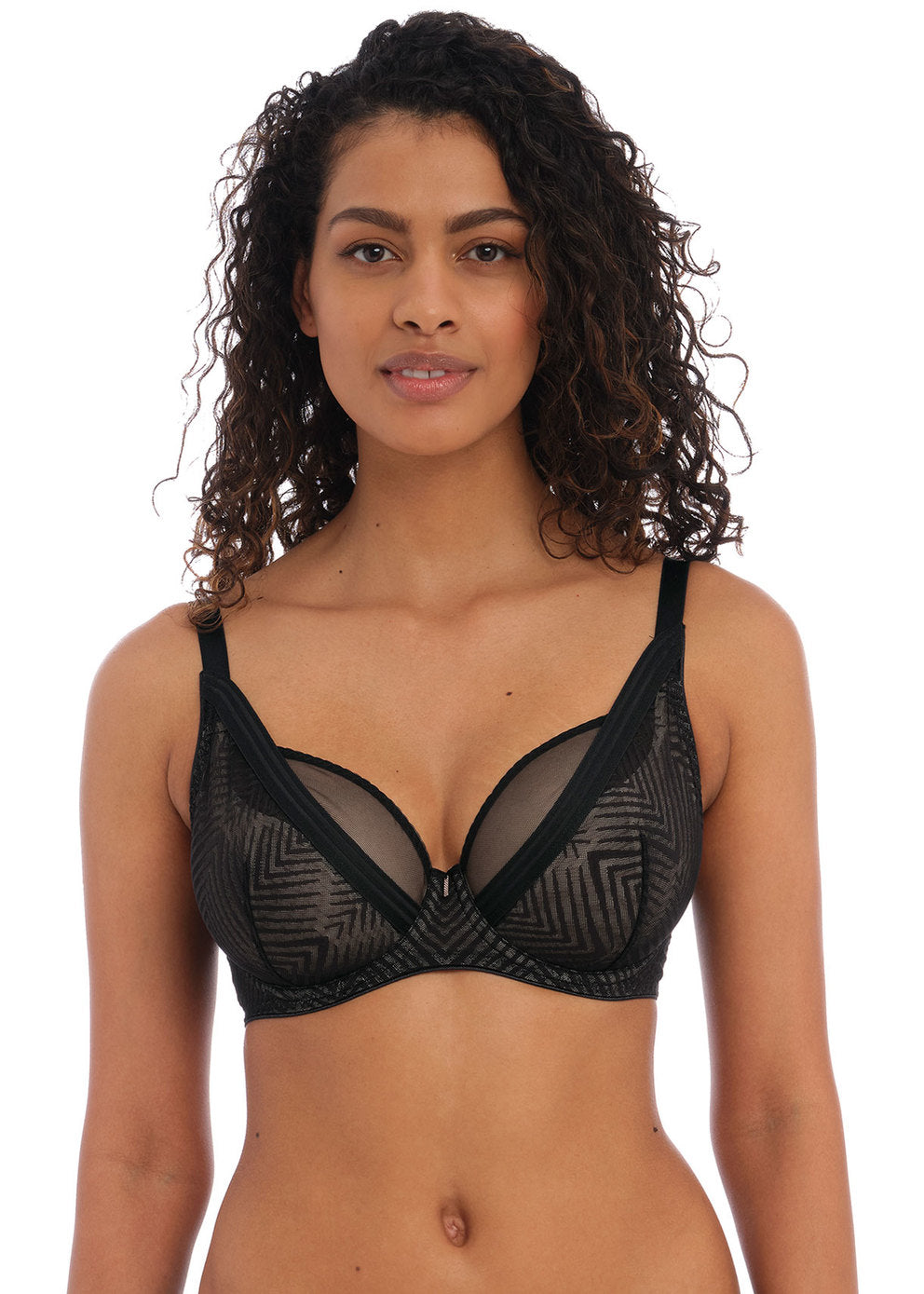 Freya Tailored Underwire High Apex Plunge Bra  - Black