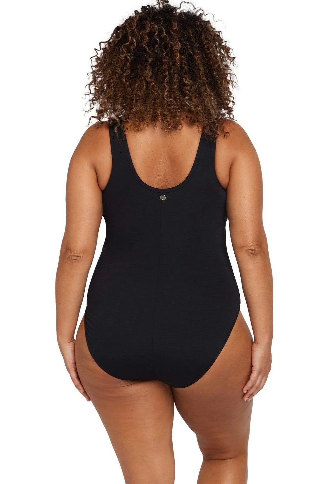 Natare Black Chlorine Resistant Fuseli Zip One Piece