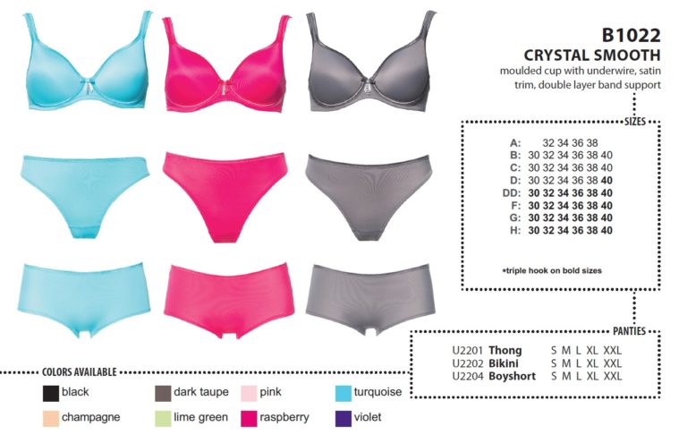 Crystal Smooth - Raspberry - Sheer Essentials Lingerie & Swim