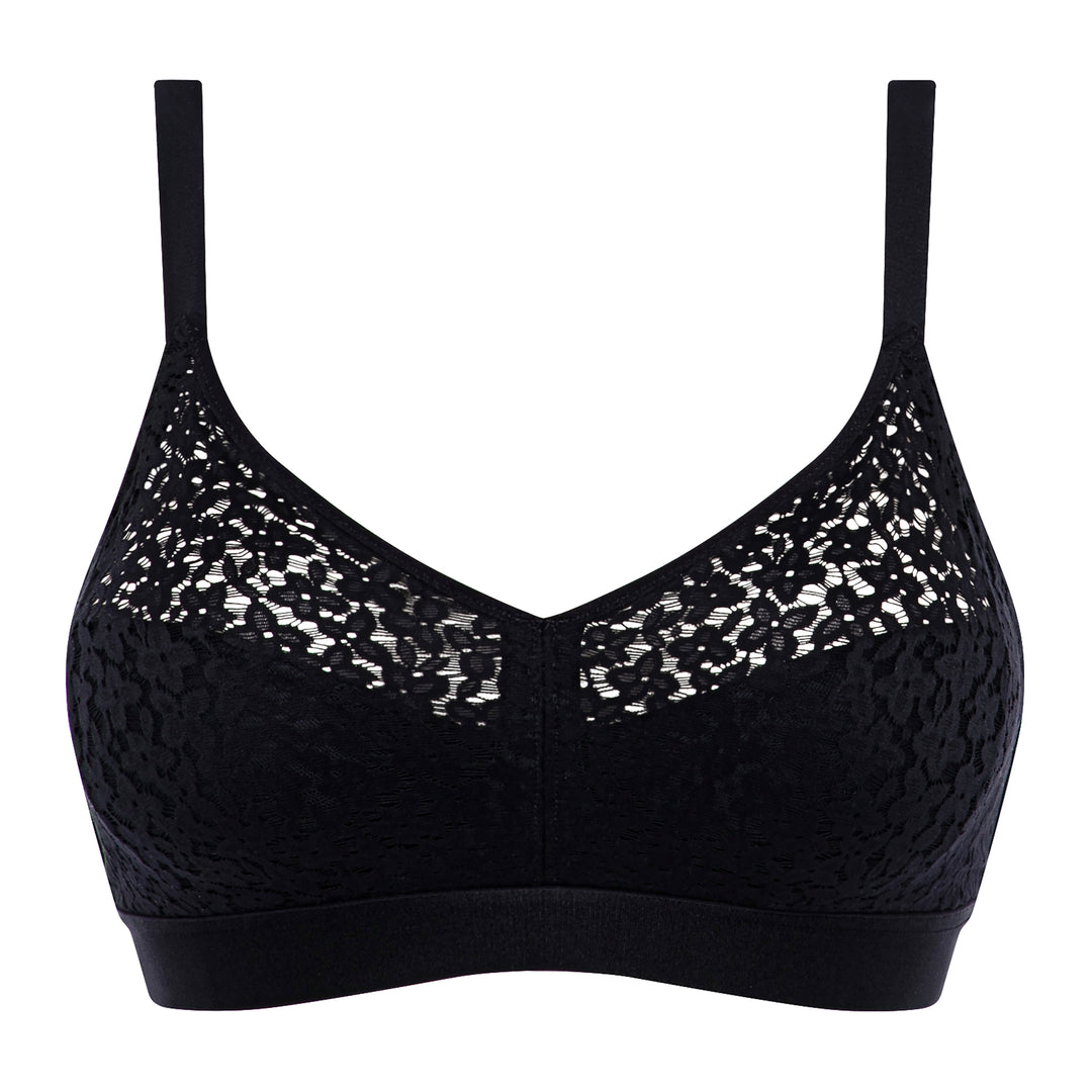 Norah Supportive Wire Free Bra - Black