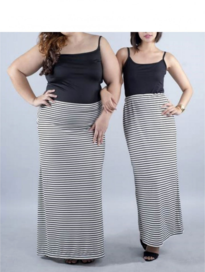 Pinstripe Maxi Skirt