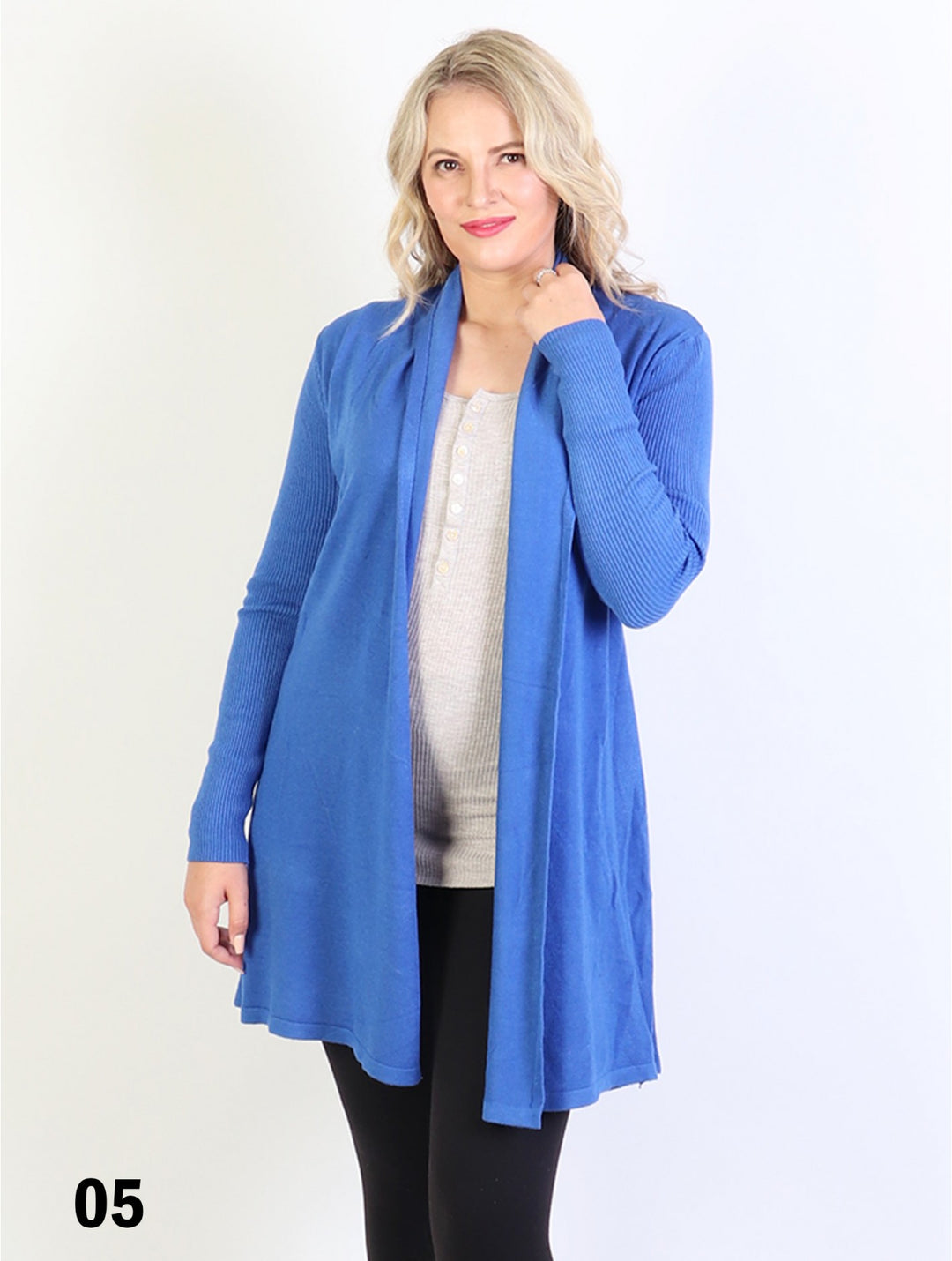 Plus Size Open Front Cardigan