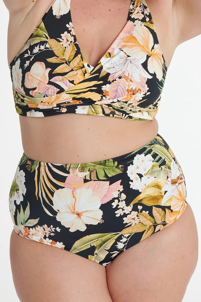 Black Bird High Waist Bikini Bottom