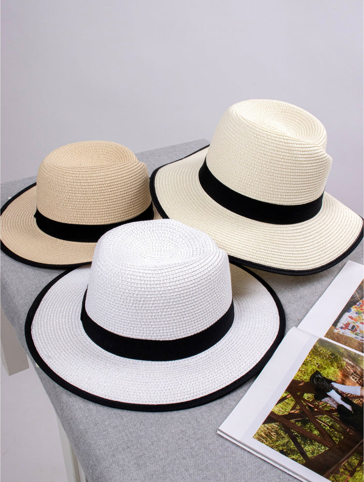 Summer Fedora Hat W/ Black Edge