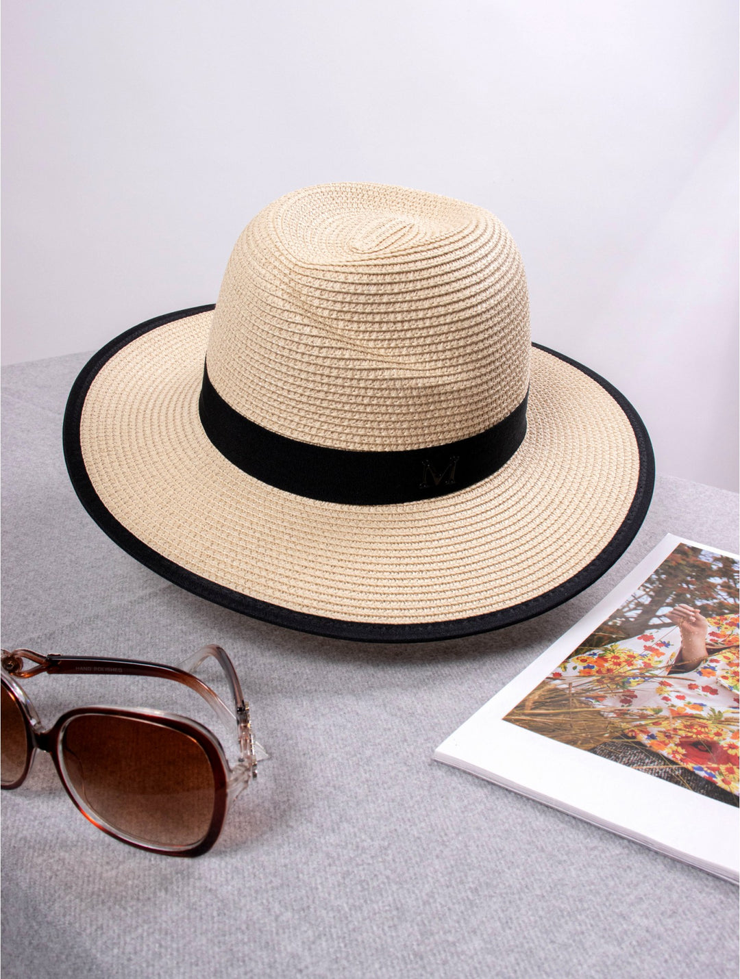 Summer Fedora Hat W/ Black Edge
