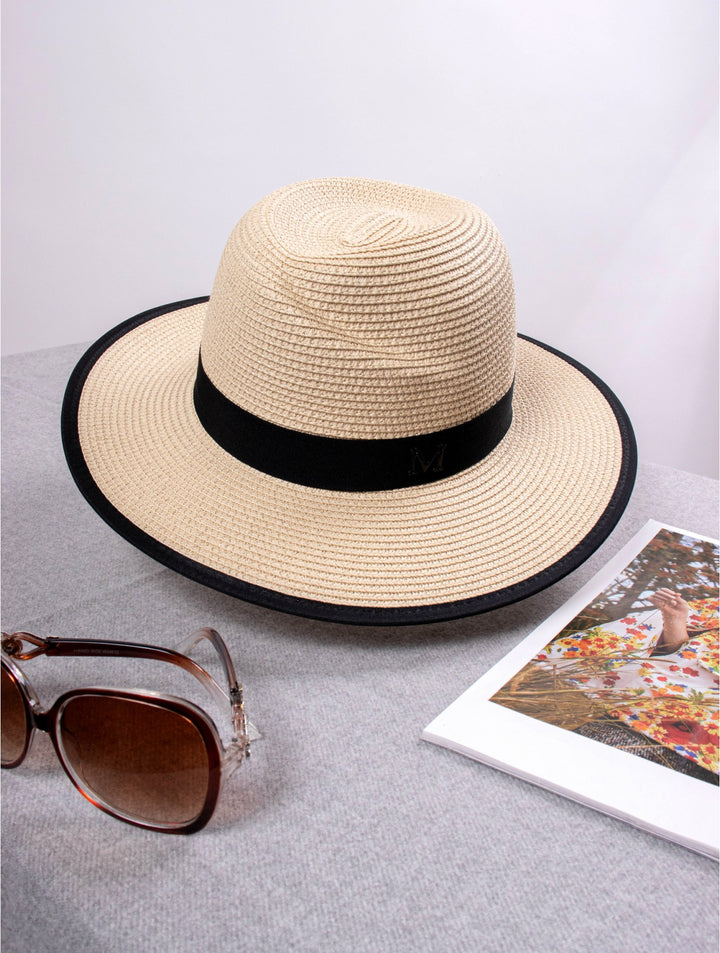 Summer Fedora Hat W/ Black Edge