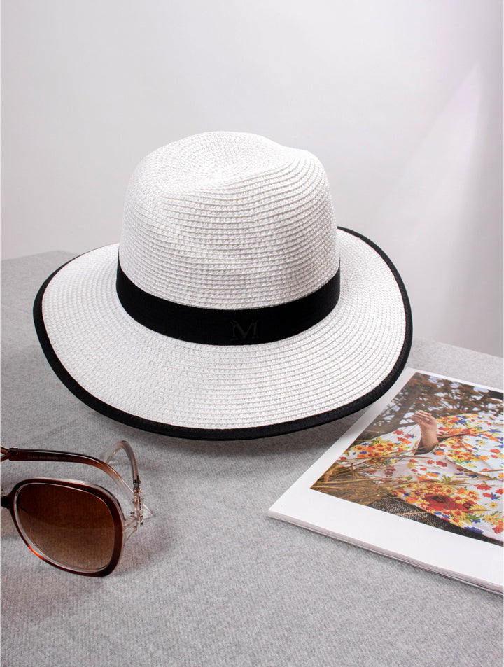 Summer Fedora Hat W/ Black Edge