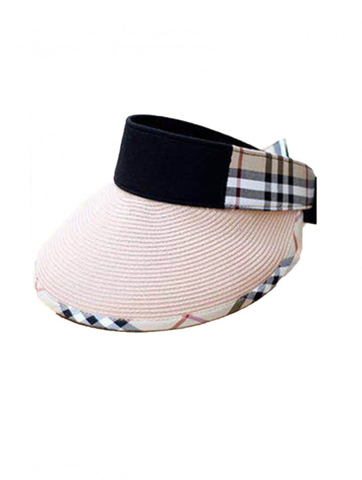 Plaid Printed Sun Visor Hat