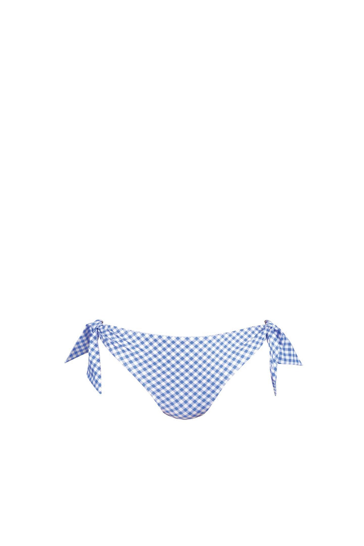 Blue Check Bikini Bottom - Sheer Essentials Lingerie & Swim
